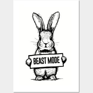 Bunny Beast Mode Posters and Art